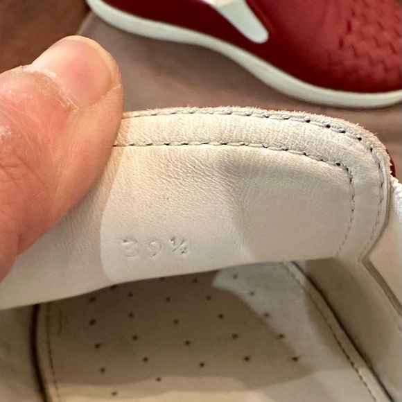 BOTTEGA VENETA Red Nappa Intrecciato Slip On women’s sneakers 39.5 - Picture 10 of 12